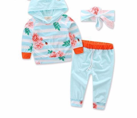 Spring/Autumn Baby Girls Cotton Set
