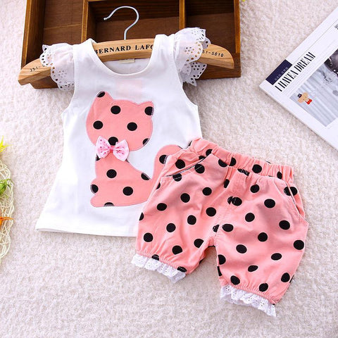 Baby Girl Summer Cat Style Clothing