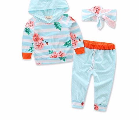 Spring/Autumn Baby Girls Cotton Set
