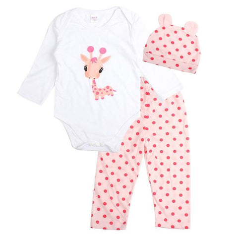 Animal Cartoon Winter Cotton Clothing Set