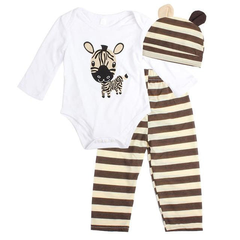 Animal Cartoon Winter Cotton Clothing Set